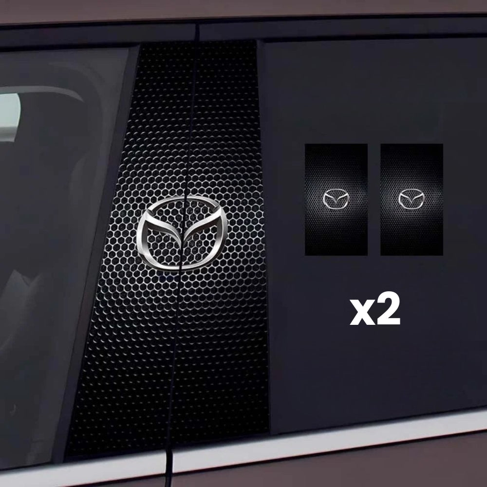 2x Klistermärken för bilfönster med logotyp