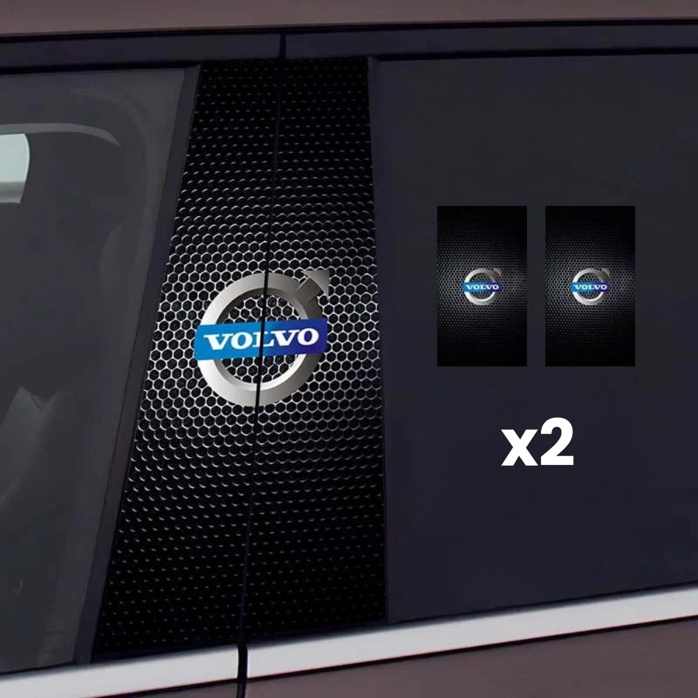 2x Klistermärken för bilfönster med logotyp