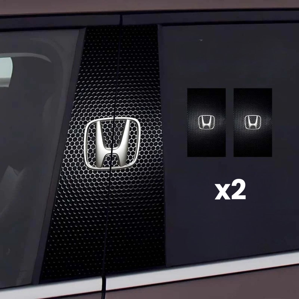 2x Klistermärken för bilfönster med logotyp