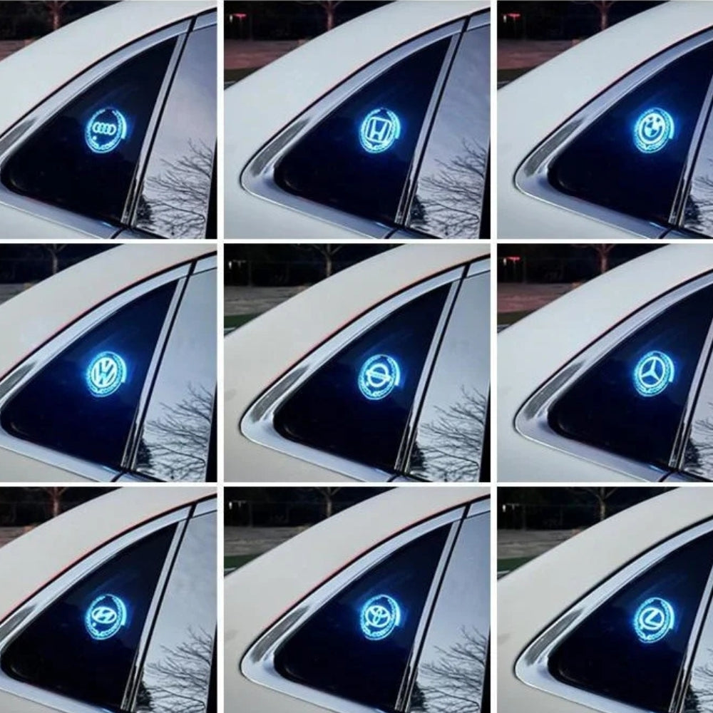 Logo LED rechargeable pour voiture - Effet néon