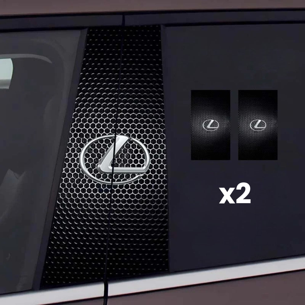 2x Klistermärken för bilfönster med logotyp