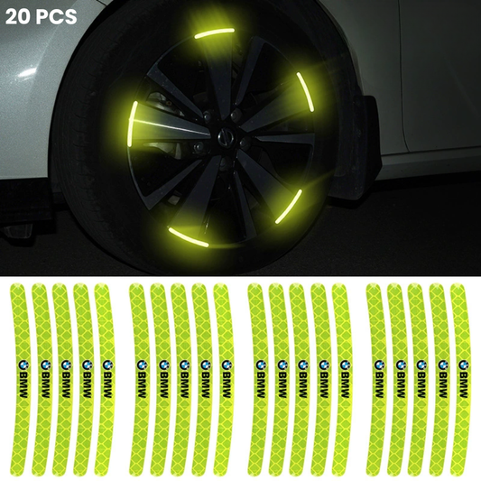 Protetor de roda iluminado de 20 peças com logótipo