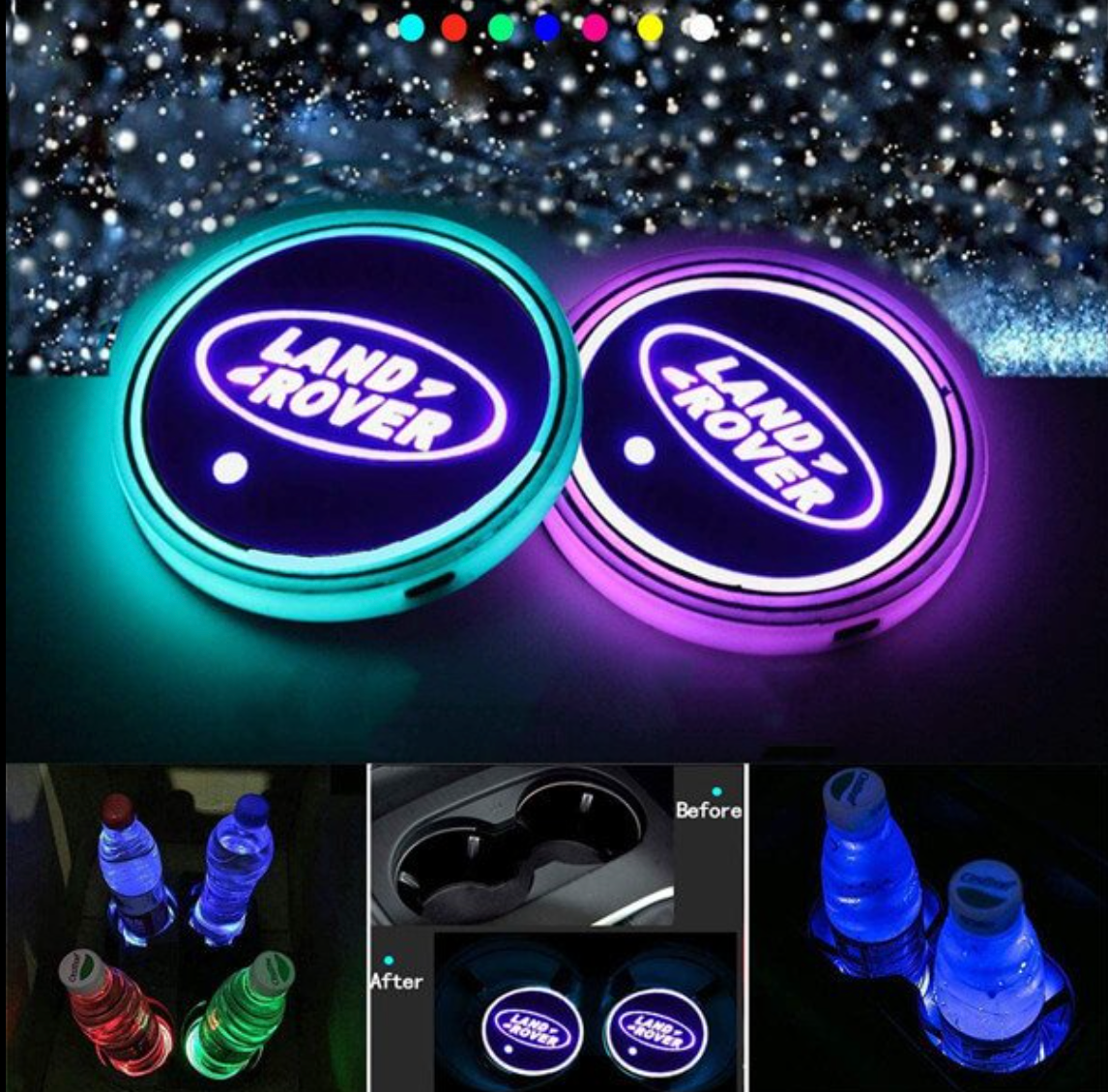 Discos LED de ambiente para interiores personalizados